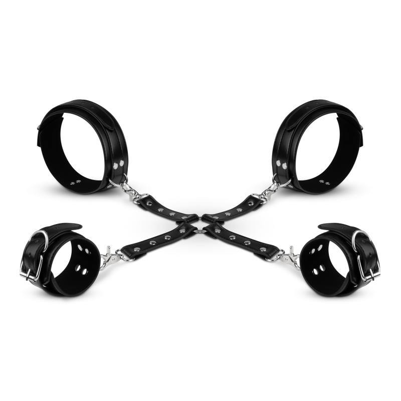 Bedroom Fantasies - Handschellen- und Hogtie-Set - Schwarz