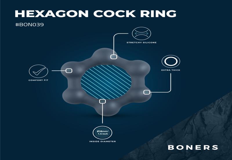 Boners »Hexagon« Penisring mit Gewichten