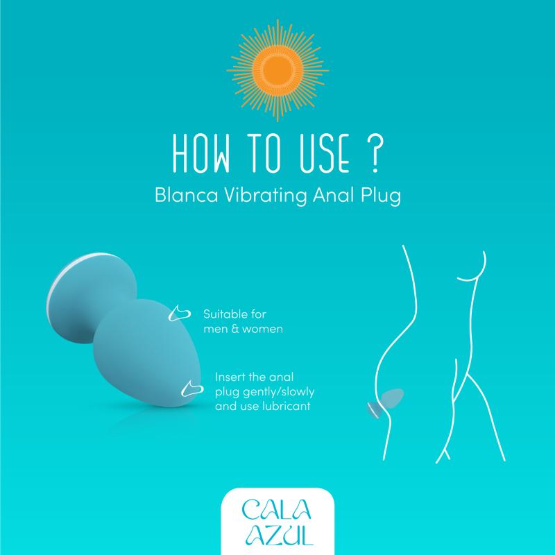 Cala Azul - Blanca Vibrierender Analplug