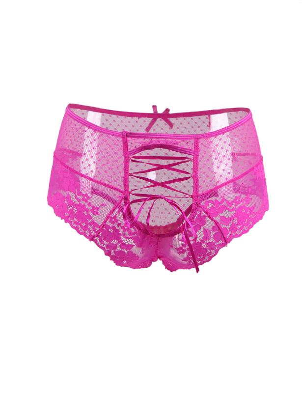 Luxus-Slip mit Spitze - Rosa