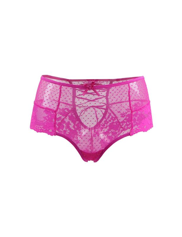 Luxus-Slip mit Spitze - Rosa