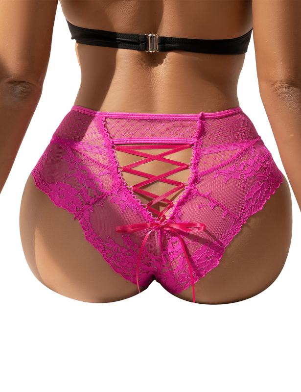 Luxus-Slip mit Spitze - Rosa