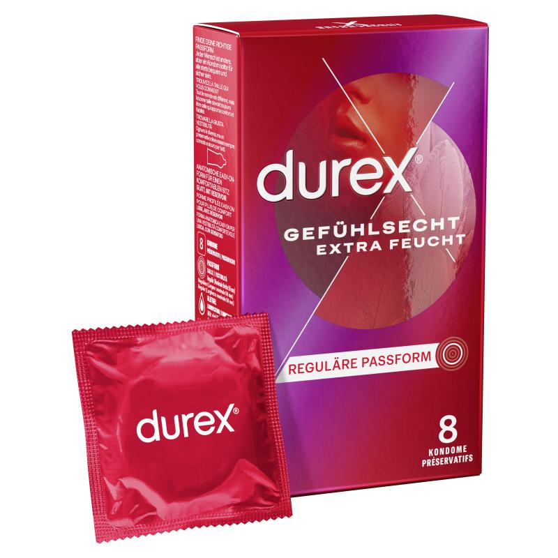 Durex Gefühlsecht Extra Feucht - 8 Stk