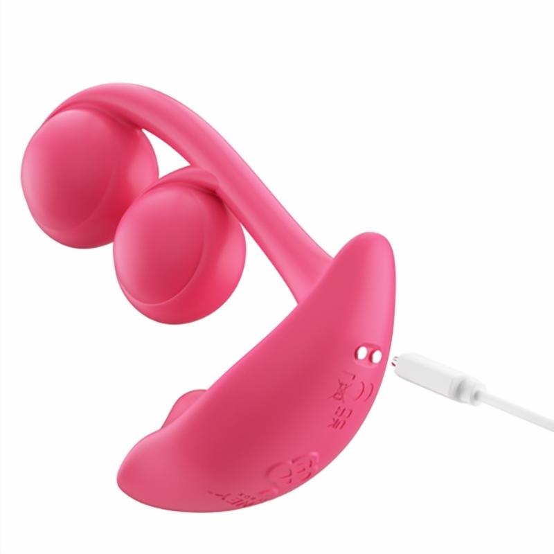 HoneyPlayBox - Melody-Drucksensor App-gesteuerte Zwillingsbälle Clitoris- & G-Punkt-Vibrator Magenta