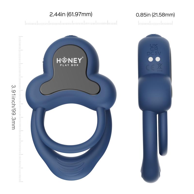 HoneyPlayBox - Anello-App-gesteuerter vibrierender doppelter Cockring