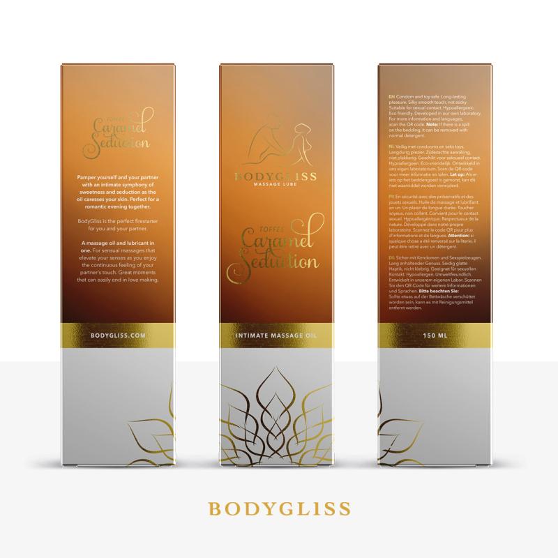 BodyGliss - Massageöl und Gleitmittel in einem Toffee Karamell - 150 ml