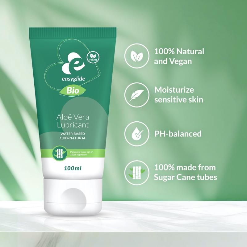 EasyGlide - Bio & Natur Wasserbasiertes Gleitmittel Aloë vera - 100 ml