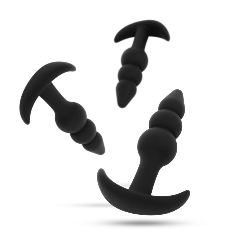 Easytoys - Butt Plug Trio - Schwarz