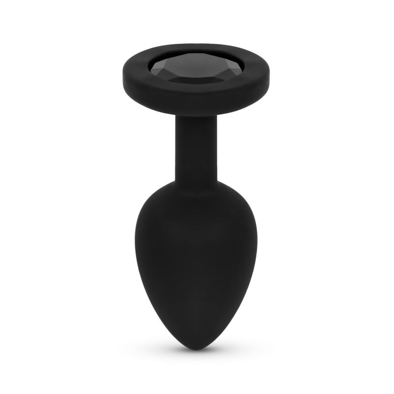 Analplug mit Kristall - Schwarz