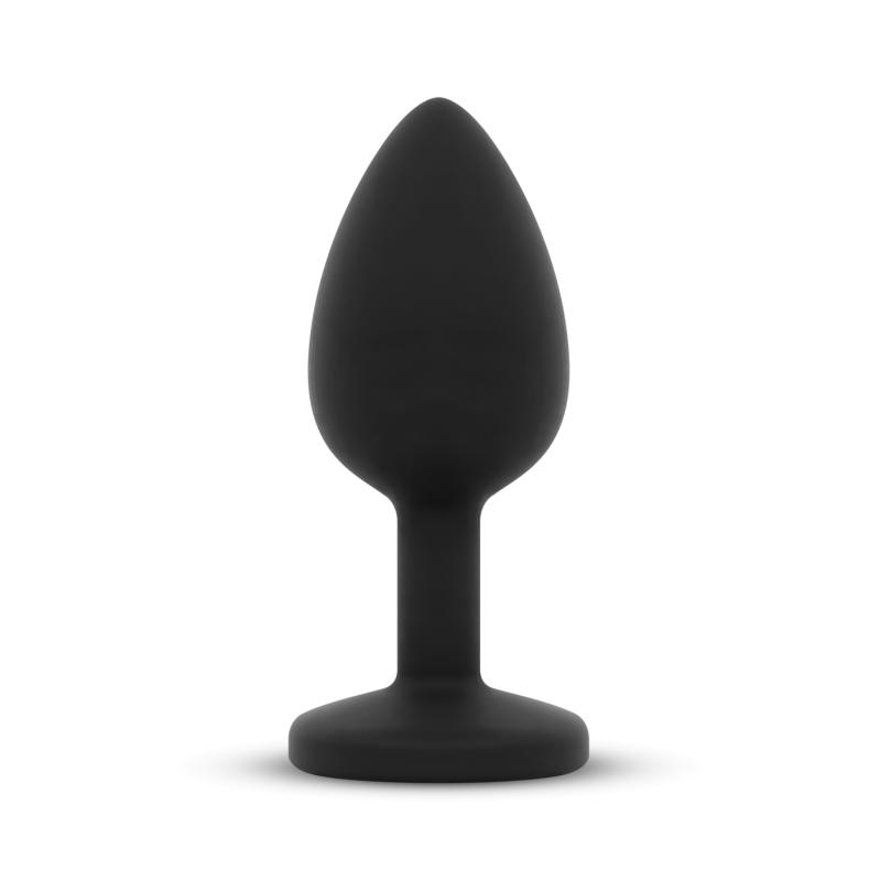 Analplug mit Kristall - Schwarz