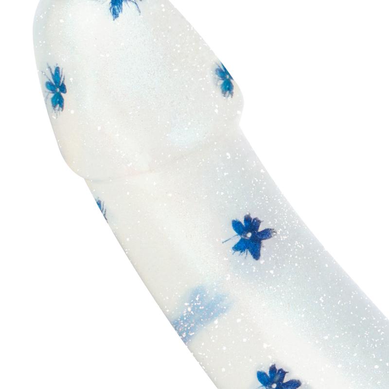 Dildo Collection - Blossom Bliss - Medium Dildo mit blauen Blumen