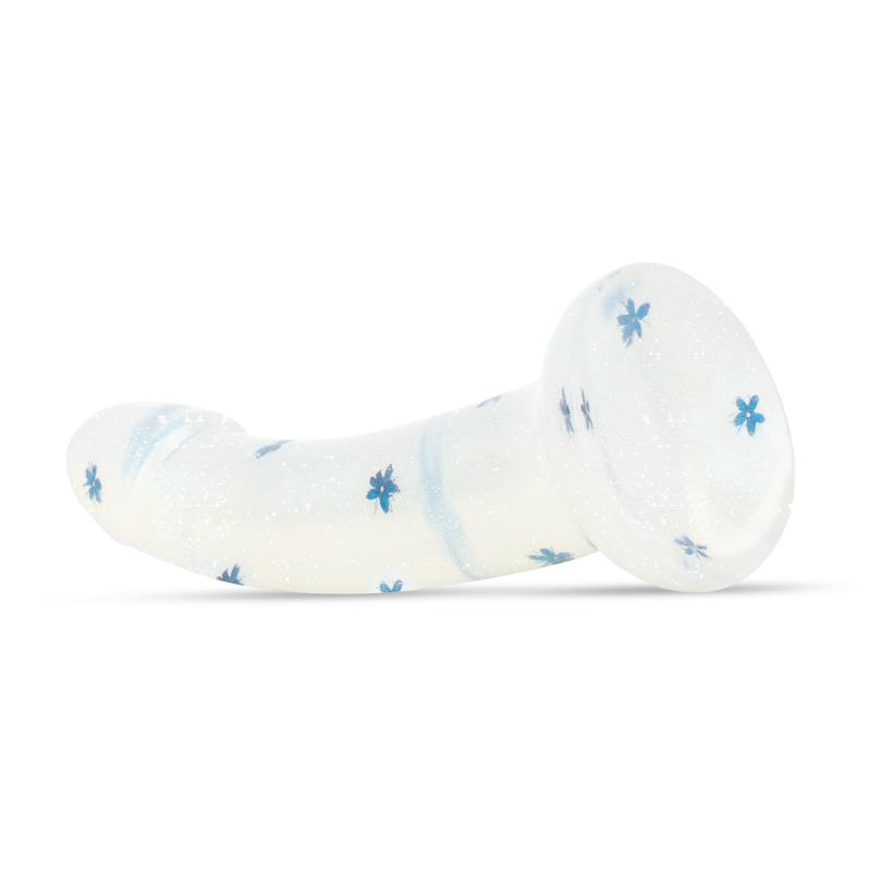 Dildo Collection - Blossom Bliss - Medium Dildo mit blauen Blumen
