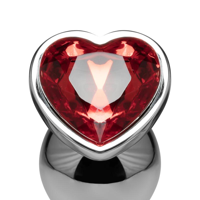 Kristall-Buttplug-Set - Silber