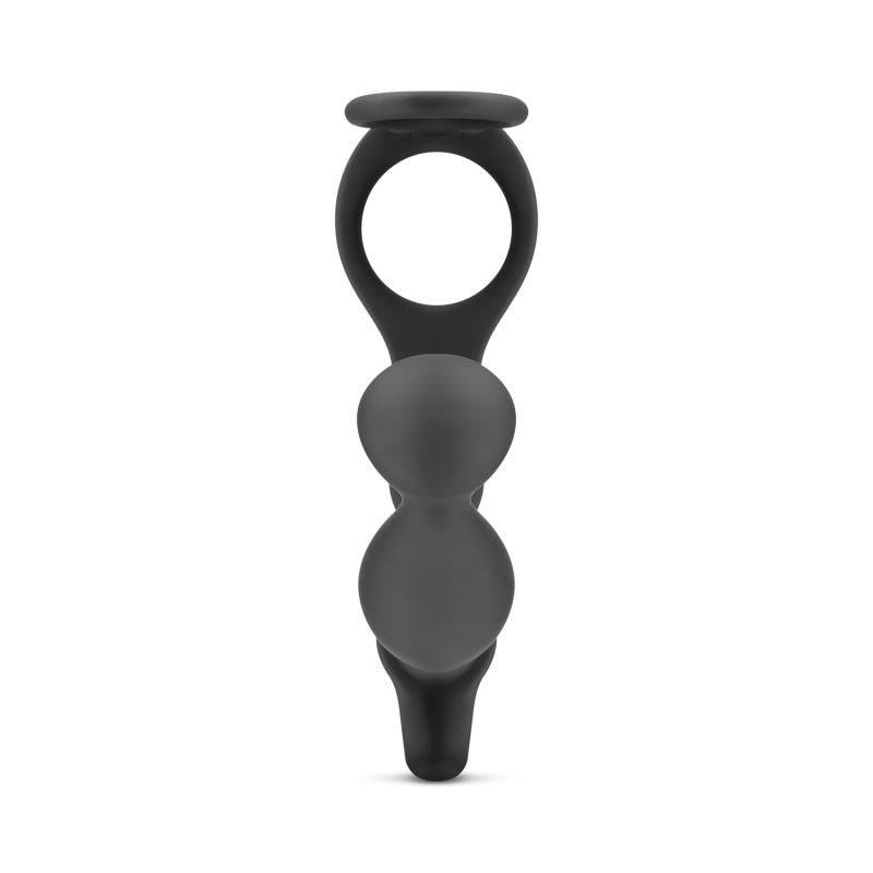 Prostata-Vibrator & Cock- und Ballring - Schwarz