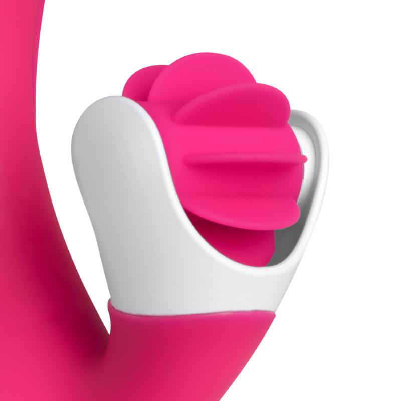 Rabbit-Vibrator mit rotierender Zunge - Rosa