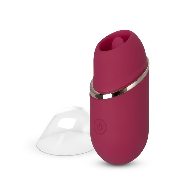 Zungen-Vibrator mit Schutzkappe - Pink