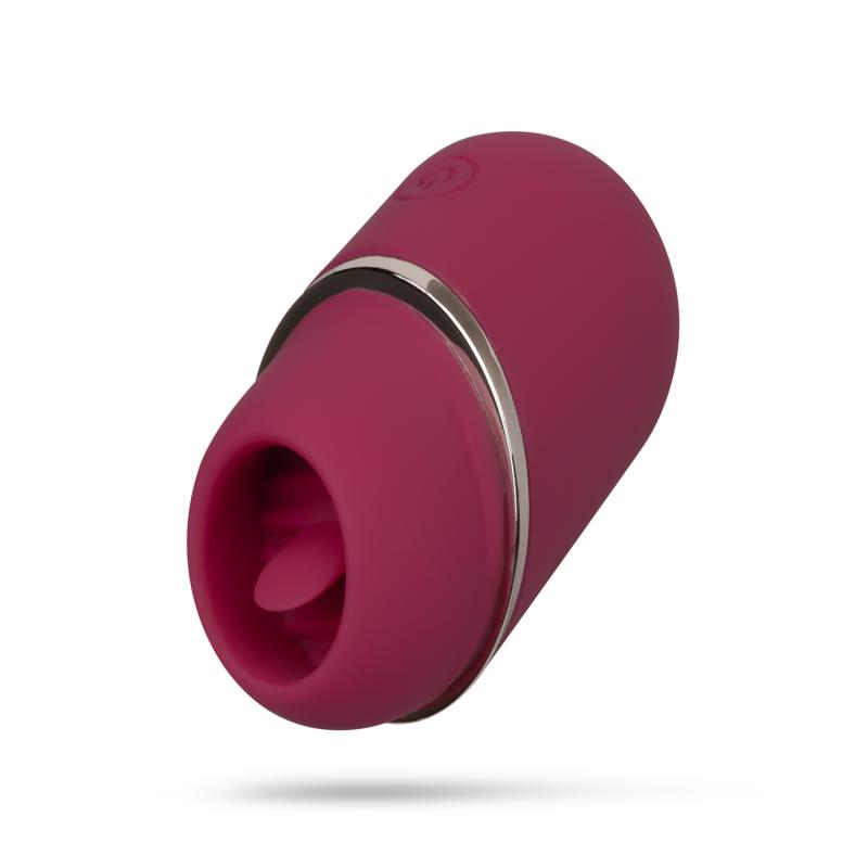 Zungen-Vibrator mit Schutzkappe - Pink