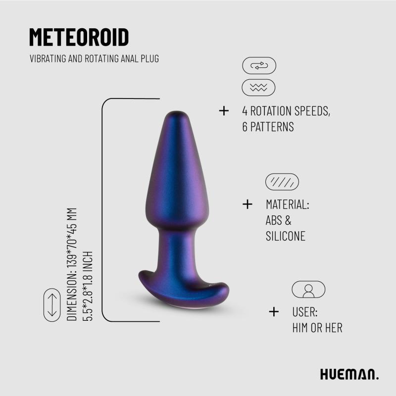 Hueman »Meteoroid« Analplug mit rotierenden Perlen