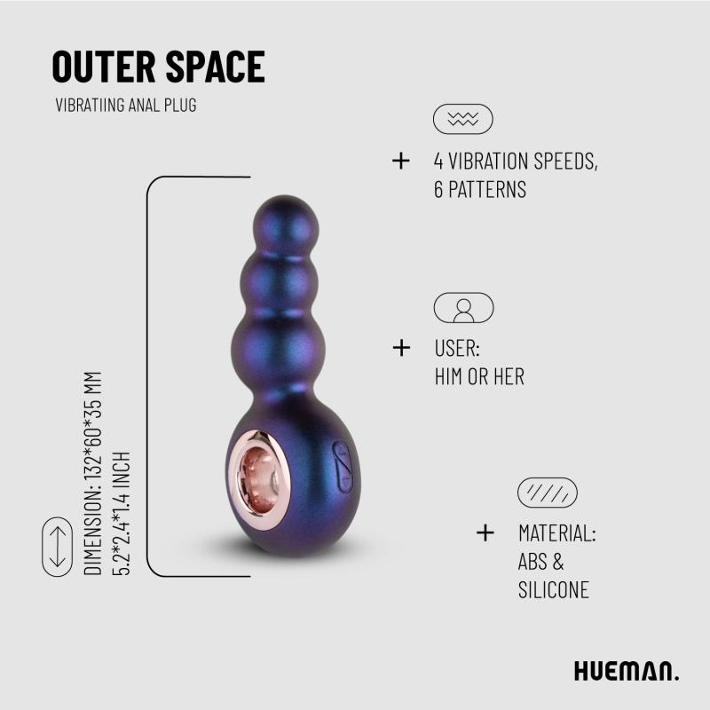 Hueman »Outer Space« Analplug mit Vibration