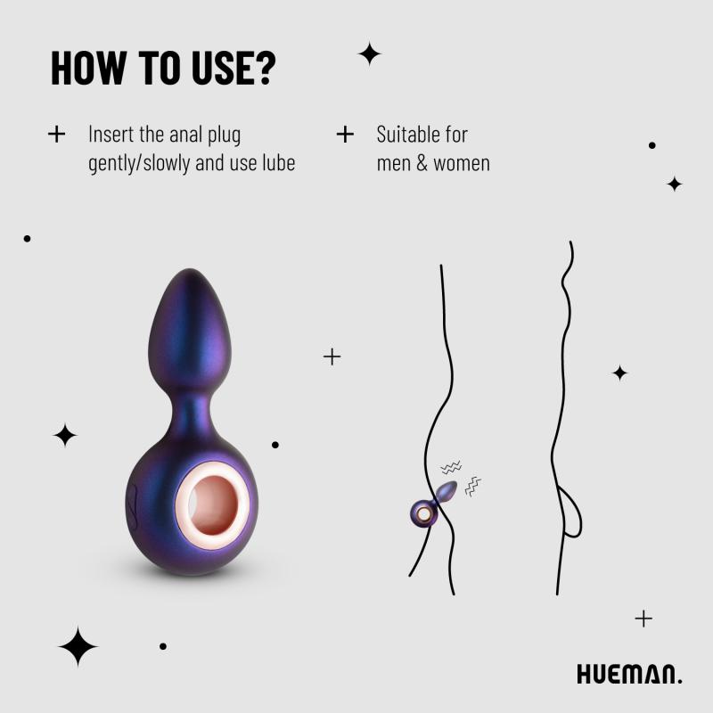Hueman »Deep Space« Analplug mit Vibration