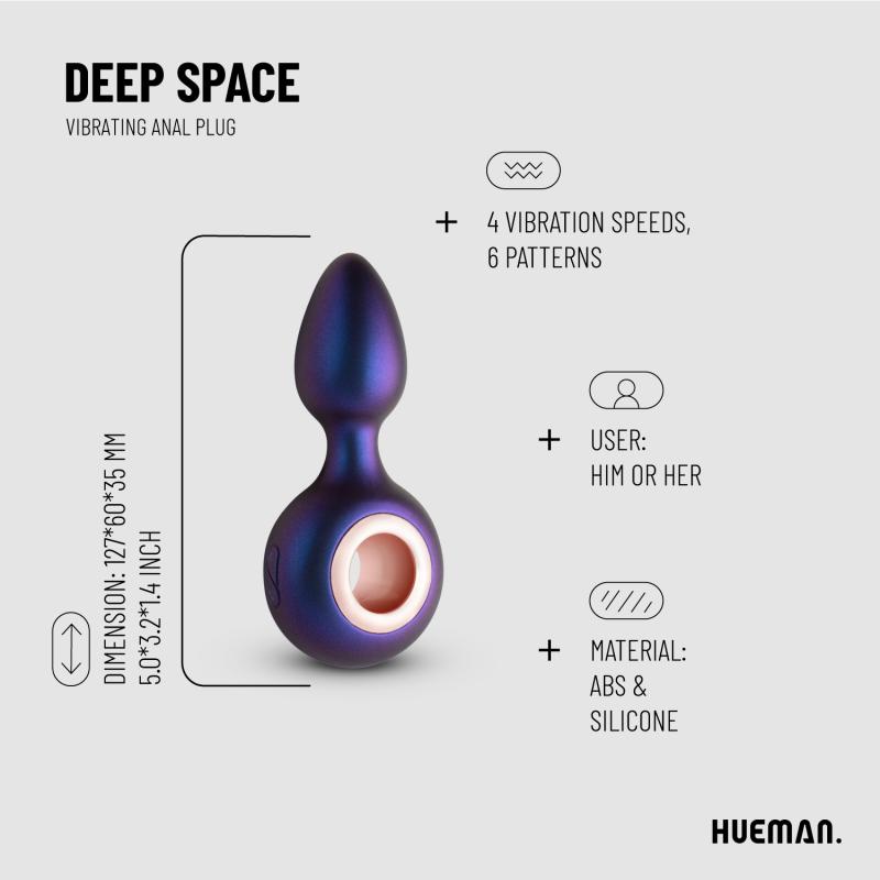 Hueman »Deep Space« Analplug mit Vibration