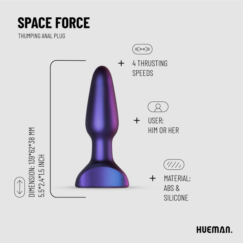 Hueman »Space Force« Analplug mit Stoßfunktion