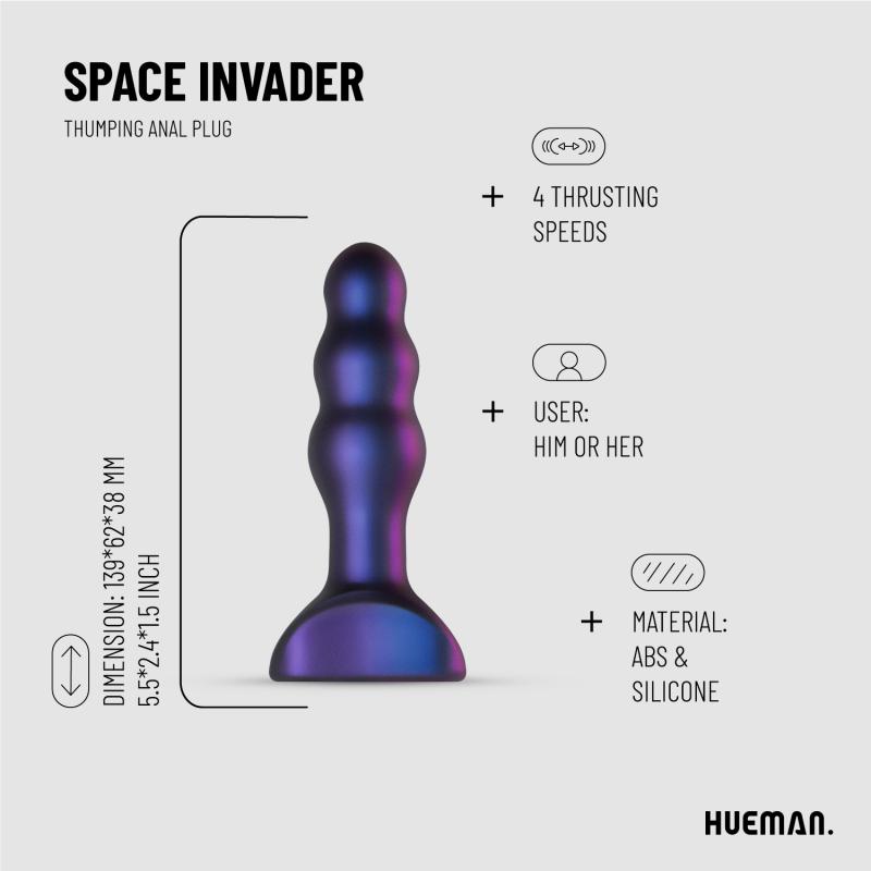 Hueman »Space Invader« Analplug mit Stoßfunktion