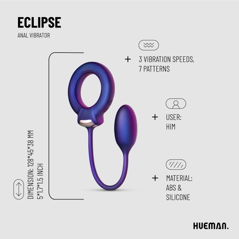Hueman »Eclipse« Penisring mit Vibration
