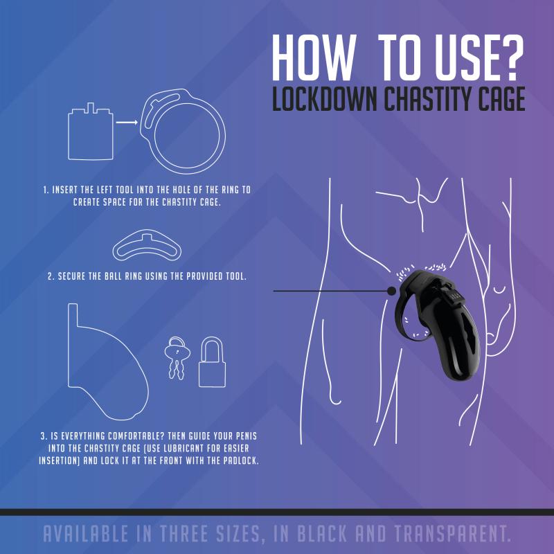 Lockdown Keuschheitskäfig Transparent - Klein