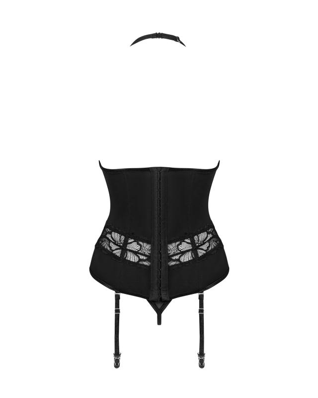 Obsessive - Serafia Korset und String - Schwarz