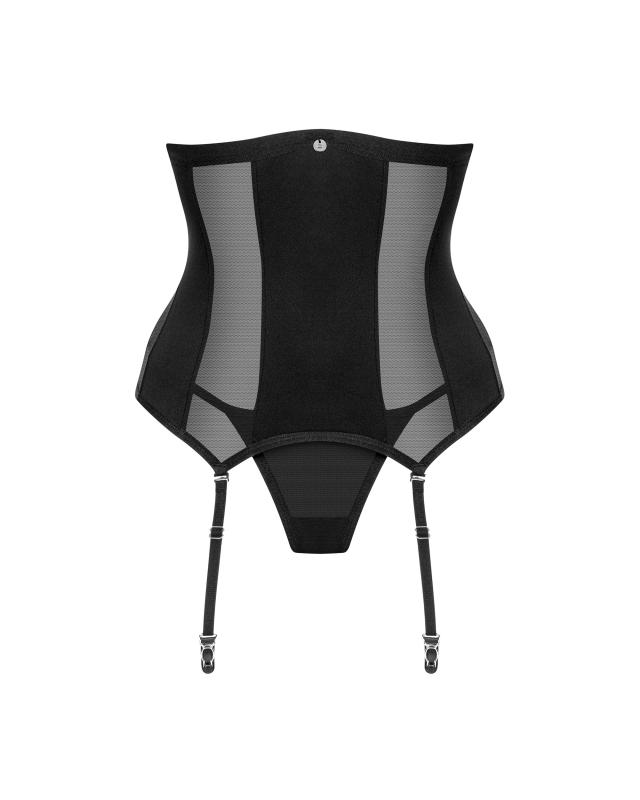 Obsessive - Chic Amoria Offenes Korsett und String - Schwarz