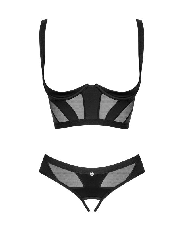 Obsessive - Chic Amoria Zweiteiliges Offenes Set - Schwarz