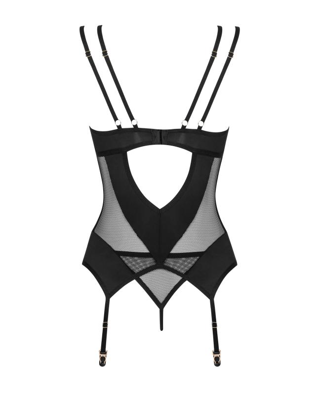 Obsessive - Nesari Korsett und String - Schwarz