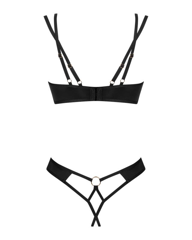 Obsessive - Nesari Zweiteiliges Schrittloses Set - Schwarz