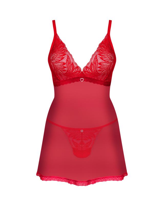 Obsessive - Chilisa Babydoll und String - Rot