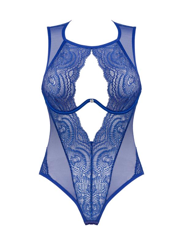 Giselia Spitzen-Bodysuit - Blau