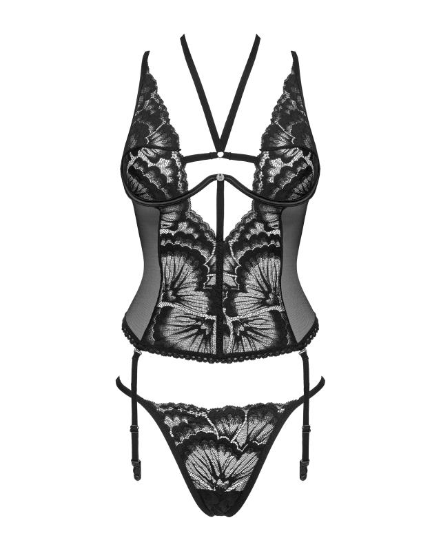 2-teiliges Straps-Set Alessya - schwarz