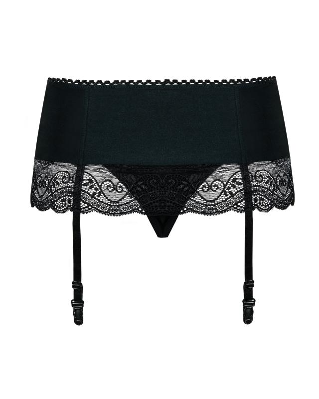 Miamor Strapsgurt und String - Schwarz