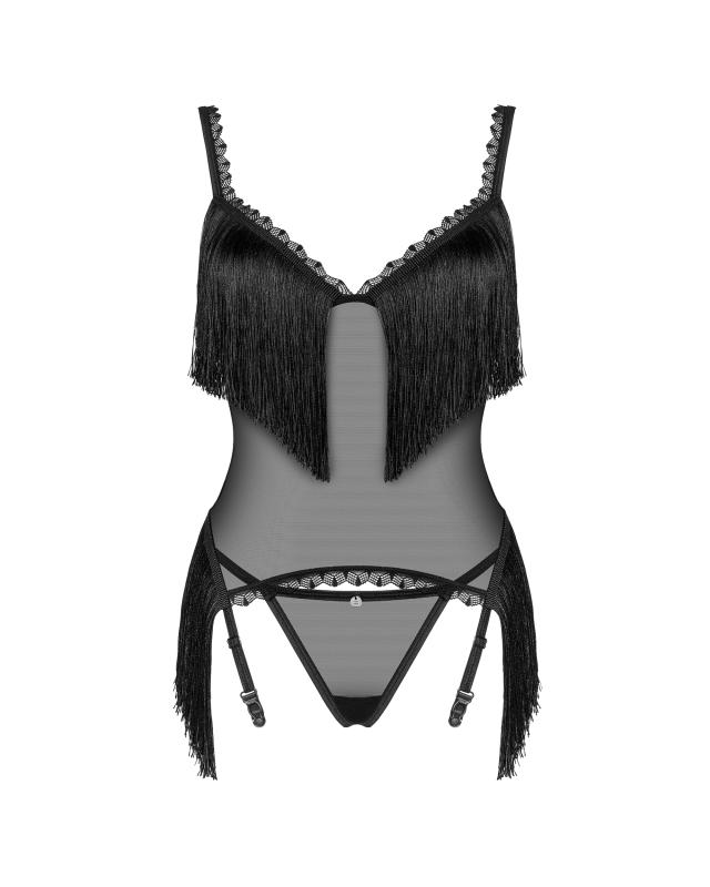 Obsessive - Sherila Korsett & String - Schwarz