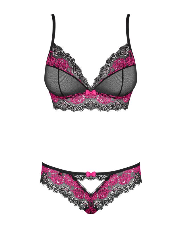 Tulia 2-teiliges BH-Set - Schwarz/Rosa