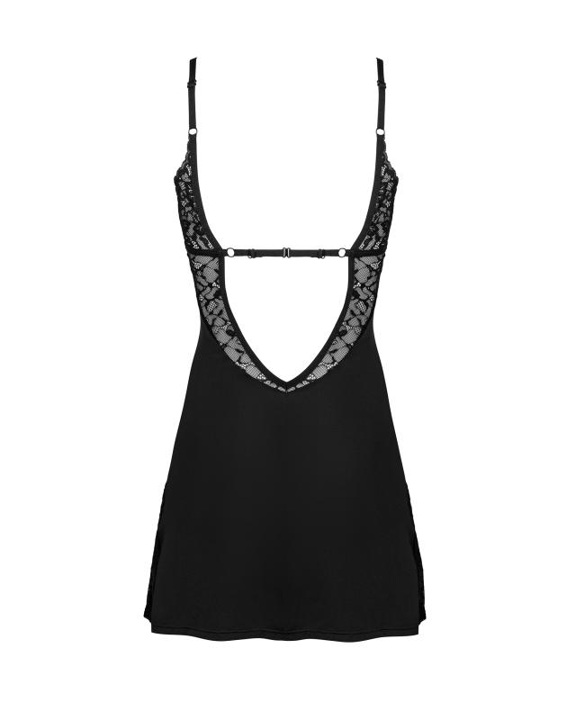 Bellastia Babydoll mit sexy String - Schwarz