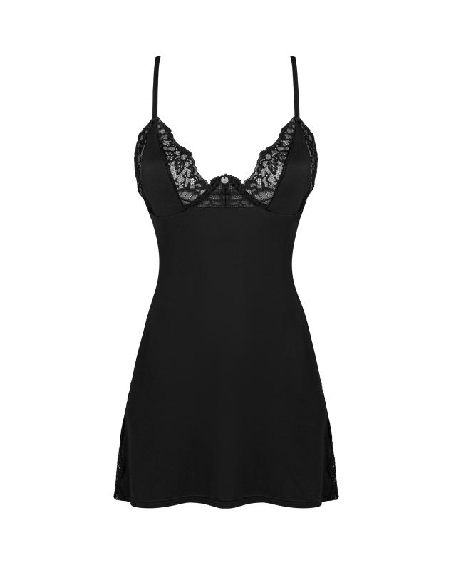 Bellastia Babydoll mit sexy String - Schwarz