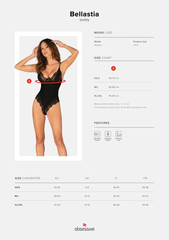 Bellastia Body mit Bügel-Cups - Schwarz