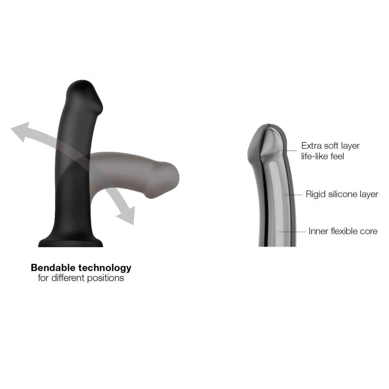 Dual Density Dildo Größe XL - Schwarz