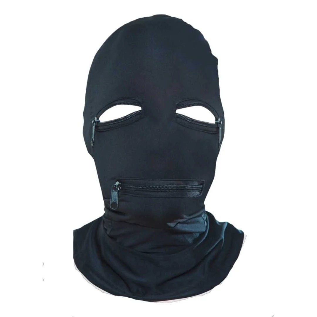 Kopfmaske „Zipper Face Hood“ aus elastischem Stoff