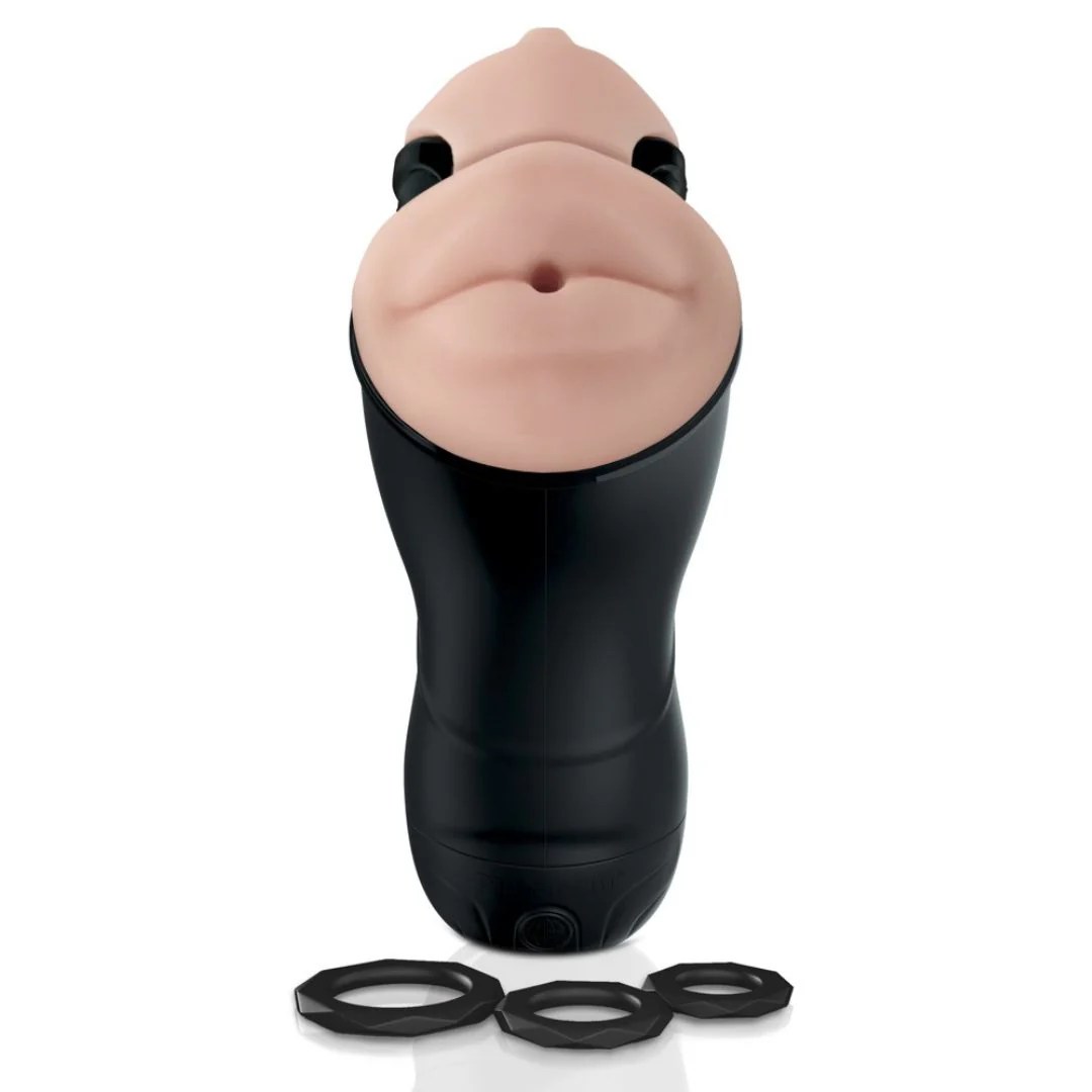 Masturbator „Double Penetration Vibrating Stroker“ mit 2 Öffnungen