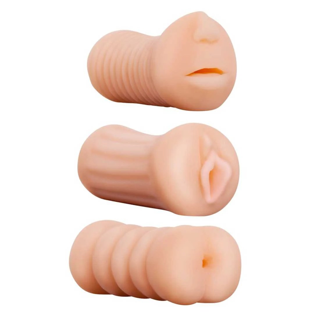 Masturbator-Set „XXX To-Go Threesome“, 3-teilig