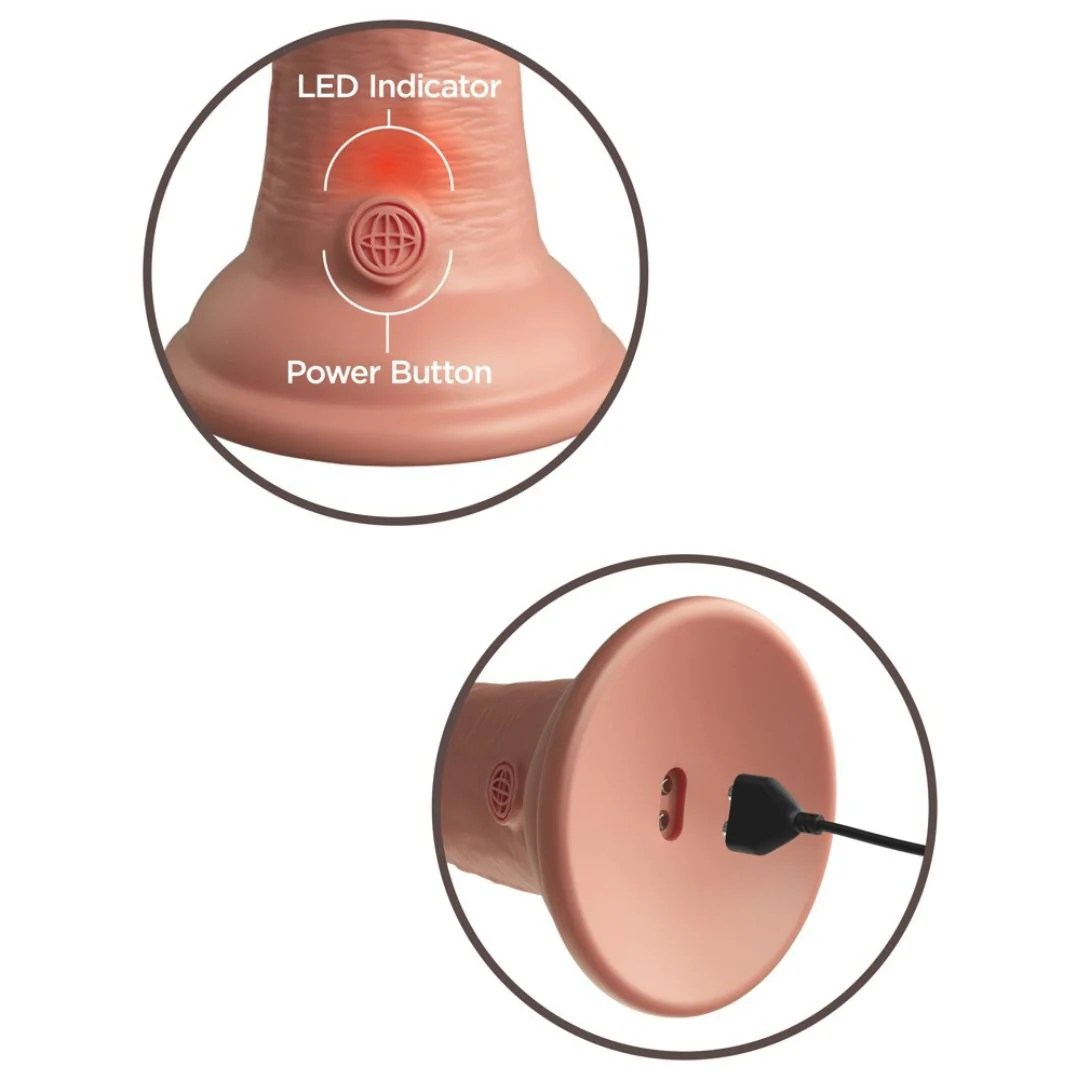 Naturvibrator „7“ Vibrating + Dual Density Silicone Cock with Remote“