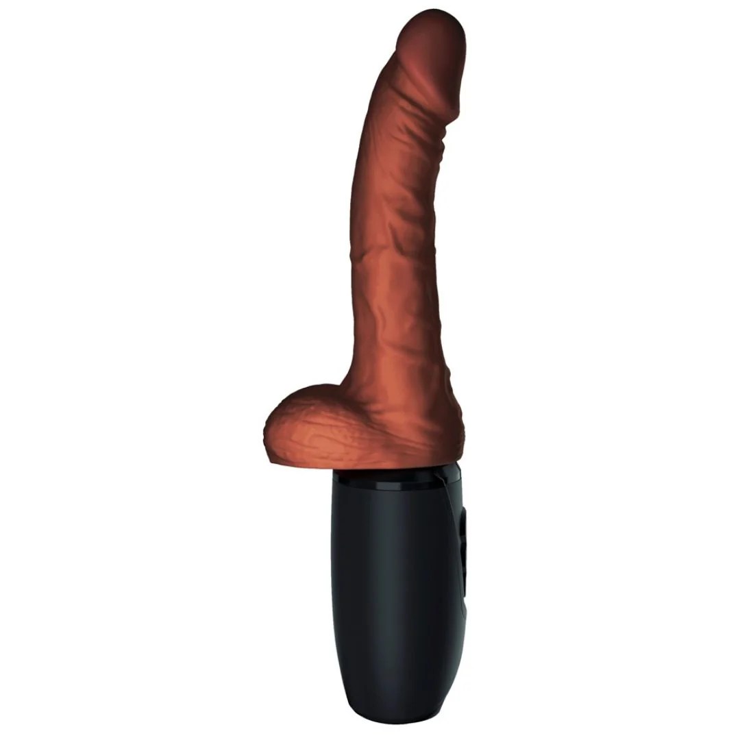 Stoßvibrator „7,5“ Thrusting Cock with Balls“ mit Wärmefunktion