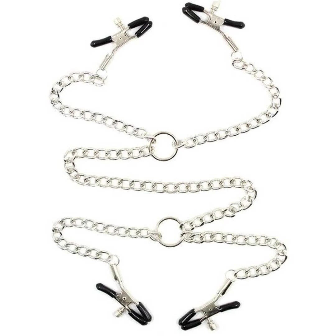 Metall Nippelklemmen mit Vulvaklemmen und 2 Ringen